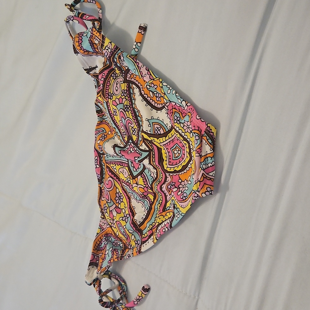 Colorful Paisley Bikini Bottom size S tie on sides